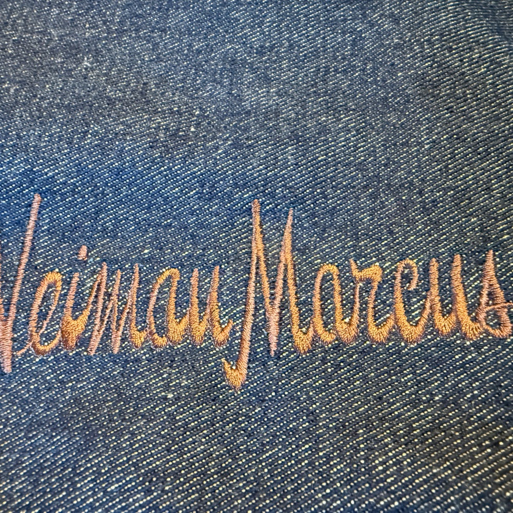 Neiman Marcus embroidered tote. Like new. - Picture 2 of 8